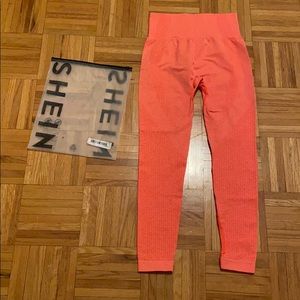 Highlighter Orange Seamless Leggings *DUPE*
